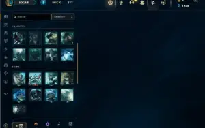 Diamante 4 com 26 Champs e 9 Fragmentos de skins