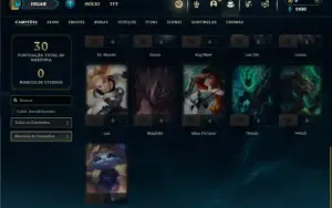 Diamante 4 com 26 Champs e 9 Fragmentos de skins