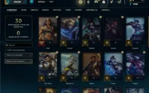Diamante 4 com 26 Champs e 9 Fragmentos de skins