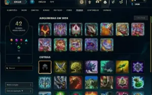 Diamante 4 com 26 Champs e 9 Fragmentos de skins