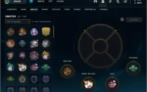 Conta com Jarvan e Janna Vitoriosos + Rammus e Kayle Juiza