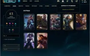 Conta com Jarvan e Janna Vitoriosos + Rammus e Kayle Juiza
