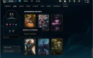 Conta com Jarvan e Janna Vitoriosos + Rammus e Kayle Juiza
