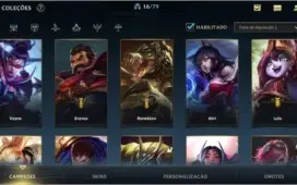 Conta nova lol wild rift Platina III winrate alto c/2 skins