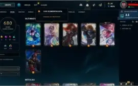 Conta LOL - 675 skins +100 cromas