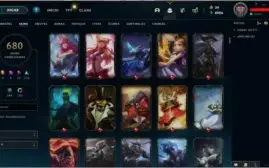 Conta LOL - 675 skins +100 cromas