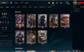 Conta LOL - 675 skins +100 cromas