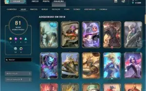 Conta de LoL Full champ Platina V