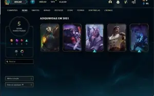Conta Platina 3 com 5 Skins e 32 Champs