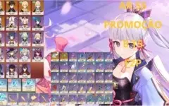 AYAKA, HU TAO, ZONG, ALBEDO, QIQI E JEAN.