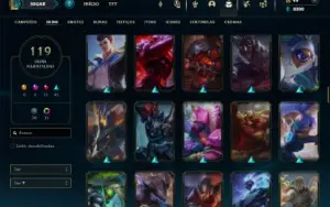 Ouro 3 com 120 Champs e 119 Skins +13 Maestrias 7