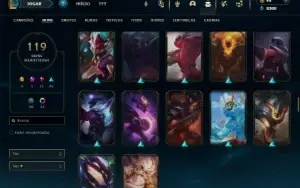 Ouro 3 com 120 Champs e 119 Skins +13 Maestrias 7