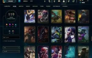 Ouro 3 com 120 Champs e 119 Skins +13 Maestrias 7