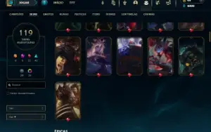 Ouro 3 com 120 Champs e 119 Skins +13 Maestrias 7