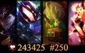 Conta de lol 250+ skins, mais de 243k de RP investidos.