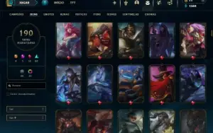 Diamante 3 com TODOS os champs e 190 Skins ( ADC / MID )