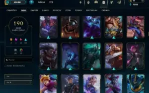 Diamante 3 com TODOS os champs e 190 Skins ( ADC / MID )