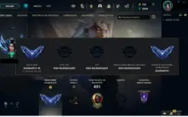 conta diamante lol 100 skins.