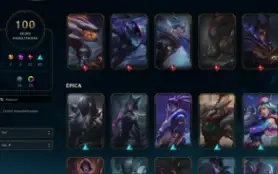 conta diamante lol 100 skins.