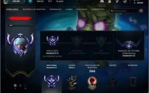 Conta de League of Legends Diamante 4