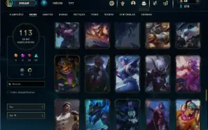 Bronze 4 com 130 Champs e 113 Skins ( Mais de 15 Jogos )