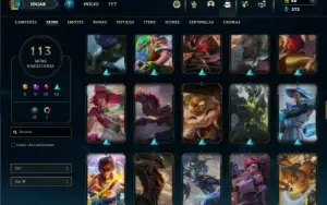 Bronze 4 com 130 Champs e 113 Skins ( Mais de 15 Jogos )