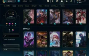 Bronze 4 com 130 Champs e 113 Skins ( Mais de 15 Jogos )