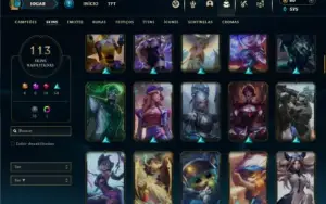 Bronze 4 com 130 Champs e 113 Skins ( Mais de 15 Jogos )