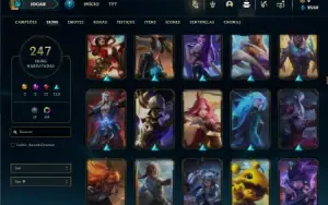 Platina 3 com TODOS os champs e 247 Skins ( MAIN MID )