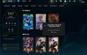 Platina 3 com TODOS os champs e 247 Skins ( MAIN MID )