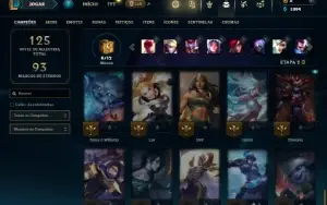 Unranked com 45 Champs e 18 Skins