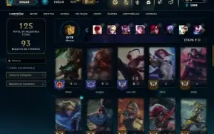 Unranked com 45 Champs e 18 Skins