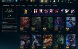 Unranked com 45 Champs e 18 Skins