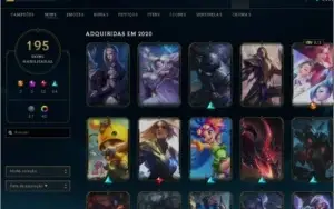 CONTA DE LOL 195 SKINS