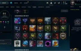 CONTA BRONZE 1 COM VARIAS SKIN E ÍCONES RAROS