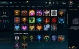 CONTA BRONZE 1 COM VARIAS SKIN E ÍCONES RAROS