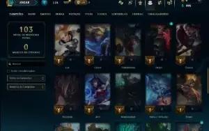 Unranked com 50 Champs e 14 Skins