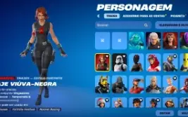 Conta Fortnite: Ikonik, Glow, Viuva Negra, Guerreira Global