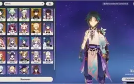 Conta AR53 Xiao, Zhongli, Keqing e Ganyu + Arco de Amos