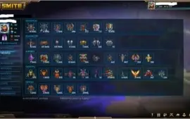 Conta smite, lvl 160, 6 skins T5, + de 1.185 skins, 3xmestre