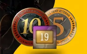 CONTA CSGO 19 ANOS DE SERVIÇO  COM MEDALHA 5/10 ANOS