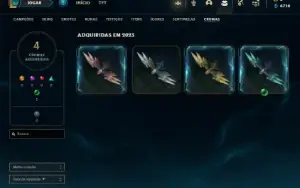 Unranked com 31 Champs e 3 Skins