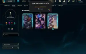 Unranked com 31 Champs e 3 Skins