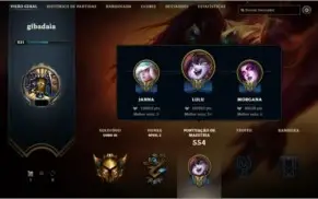 Conta ouro 3,com várias skins e todos os campeões
