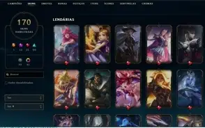 🔱CONTA COM 170 SKINS (13 SKINS PRESTÍGIOS, 21 LENDÁRIAS)🔱