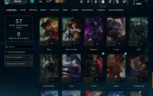 Platina 4 com 60 Champs e 4 Skins