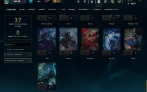 Platina 4 com 60 Champs e 4 Skins