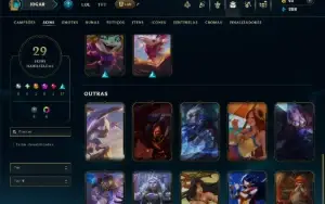 Platina 2 com 60 Champs e 29 Skins +1 Rara ( MONO SUP )