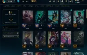 Platina 2 com 60 Champs e 29 Skins +1 Rara ( MONO SUP )