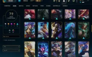 Unranked com 90 Champs e 72 Skins ( ADC / MID / JG )